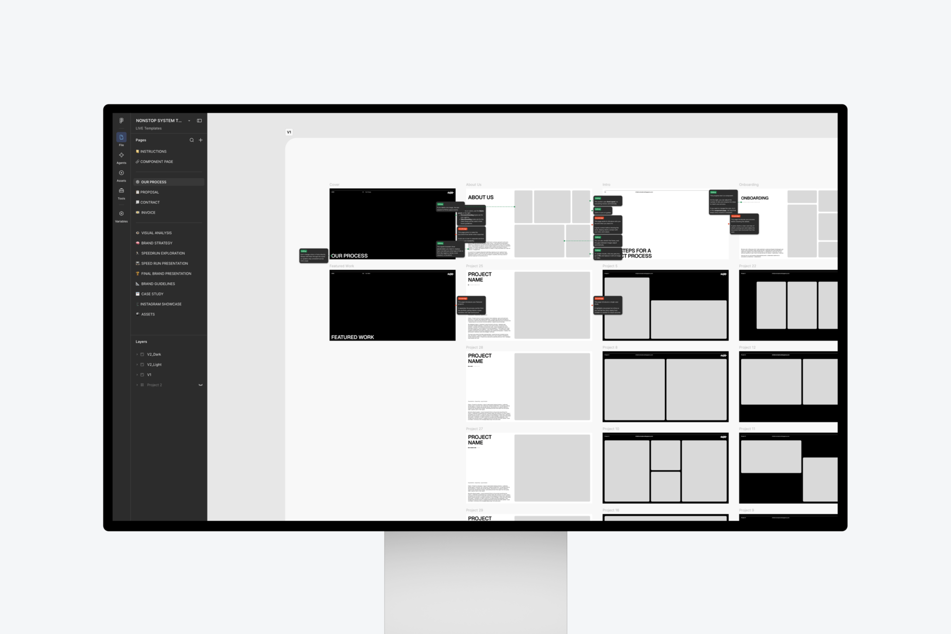 Figma template grid preview